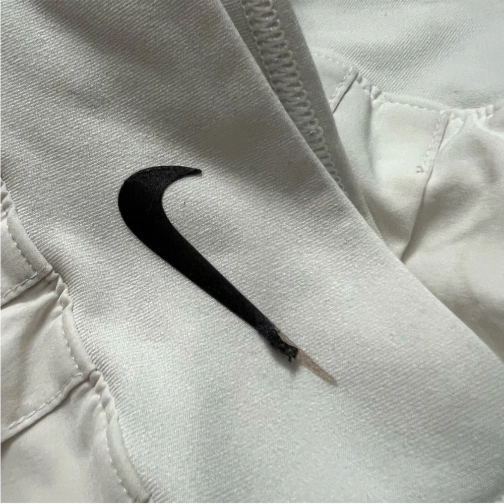 NIKE DRI FIT Pleated Tennis Skort White Black Size Large